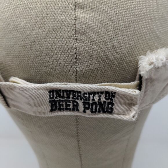 University of Beer Pong Men's Sun Visor Hat Cap Tan W/Tags Embroidered Logo - Picture 11 of 16